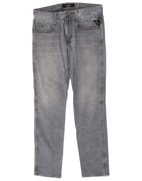 Replay Vaqueros Slim Hombre W31 L30 Algodón Azul