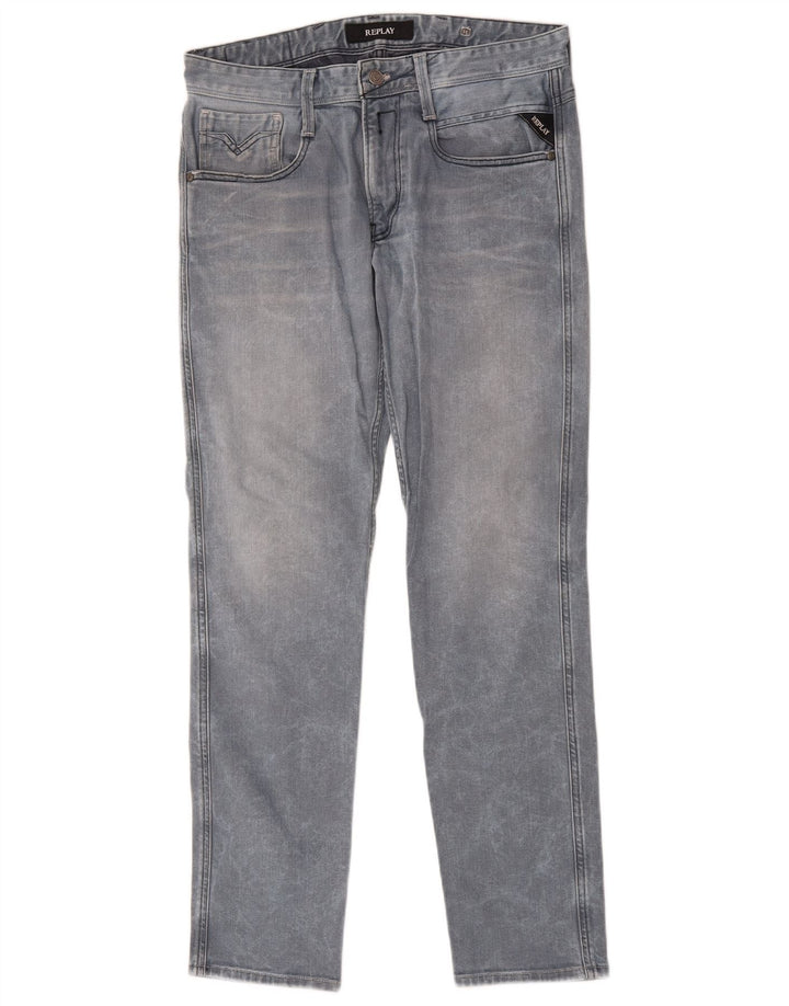 Replay Vaqueros Slim Hombre W31 L30 Algodón Azul