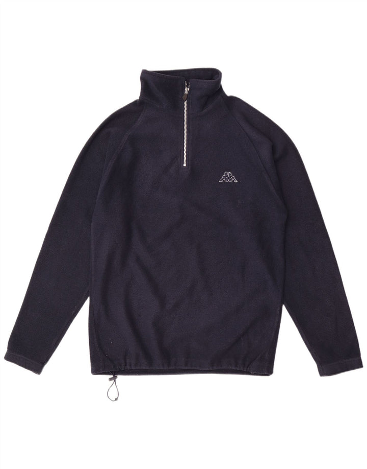 Kappa Hombre Jersey De Forro Polar Con Cremallera Y Cuello Medio Azul Marino