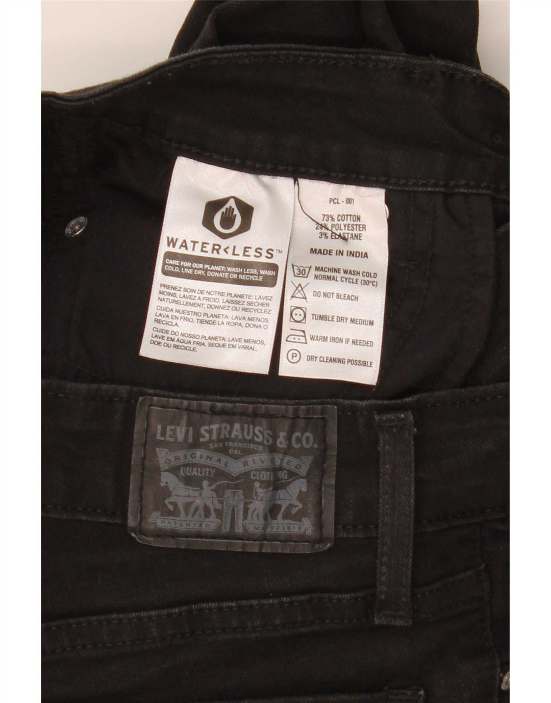 Vaqueros Levi's 715 Bootcut W25 L27 Algodón negro para mujer