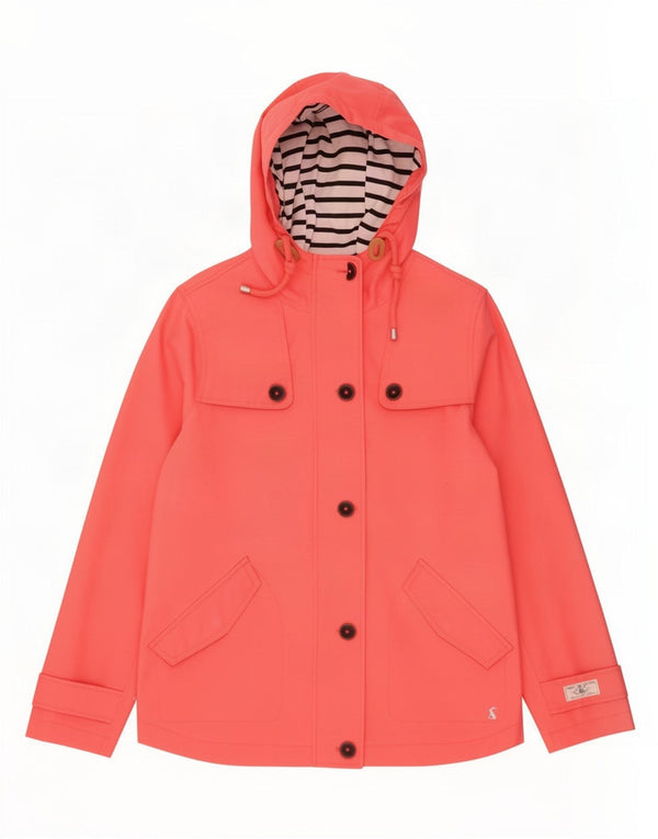 Chaqueta impermeable con capucha para mujer Joules UK 12 Algodón rosa medio