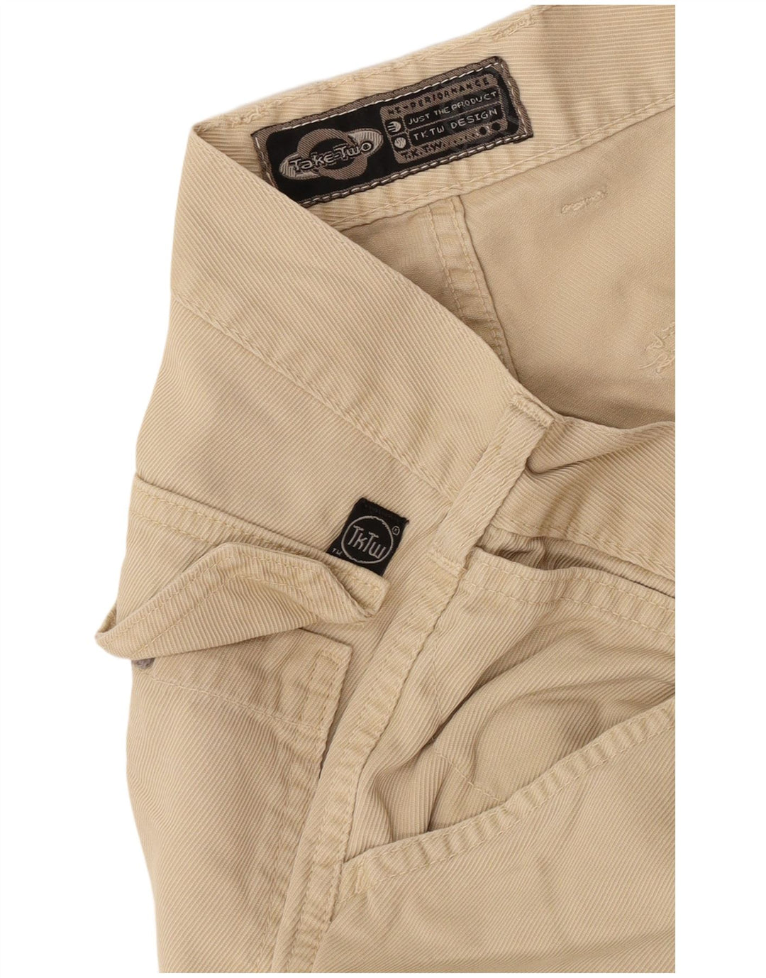 Take Two Pantalón cargo recto para hombre W28 L30 Beige