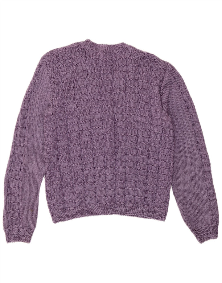 Vintage mujer Cardigan suéter Reino Unido 14 medio púrpura