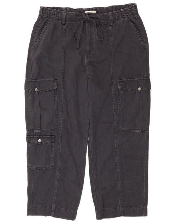 Marks & Spencer Pantalones cargo holgados para mujer UK 18 XL W38 L27 Gris