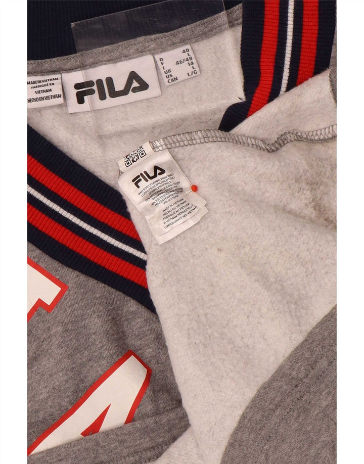 Fila - Sudadera gráfica para mujer (talla 40), color gris grande