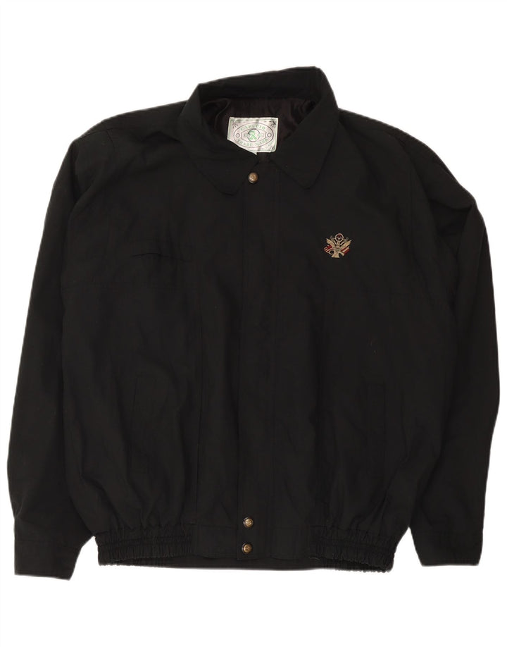 Vintage hombres bombardero chaqueta Reino Unido 42 XL negro