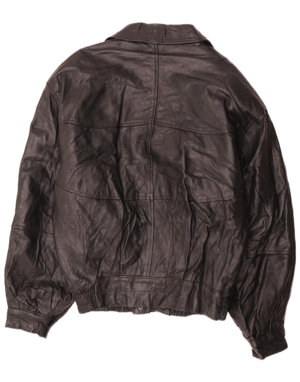 LAVORAZIONE ARTIGIANA Chaqueta de cuero para hombre IT 52 XL Cuero negro