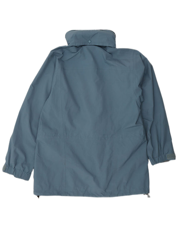 MOUNTAIN EQUIPMENT Chaqueta impermeable con capucha para mujer UK 40 Poliéster azul medio