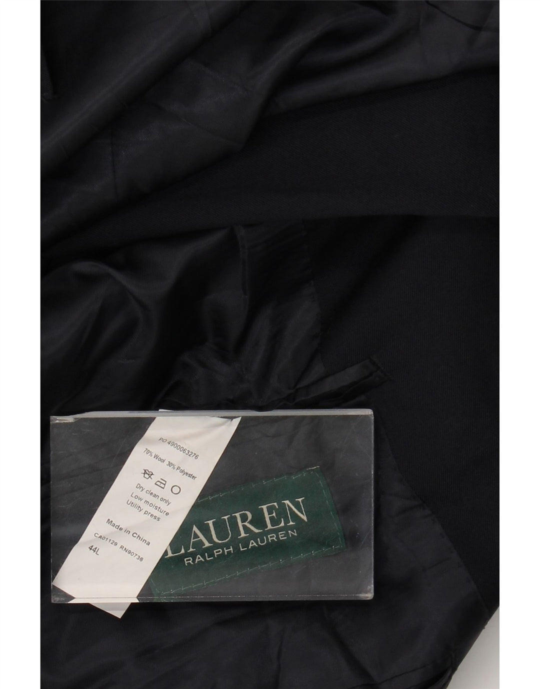 Ralph Lauren Chaqueta Blazer de 2 Botones para Hombre UK 44 XL Lana Azul Marino