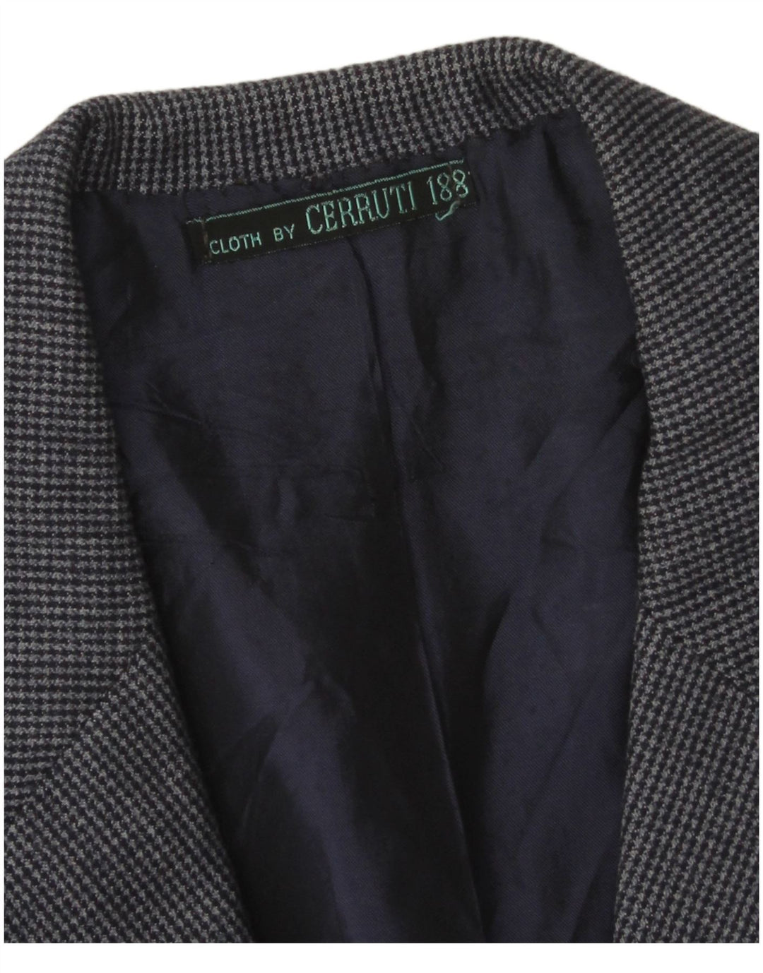Cerruti 1881 Chaqueta tipo blazer de 2 botones para hombre UK 38 Medium Navy Blue Check