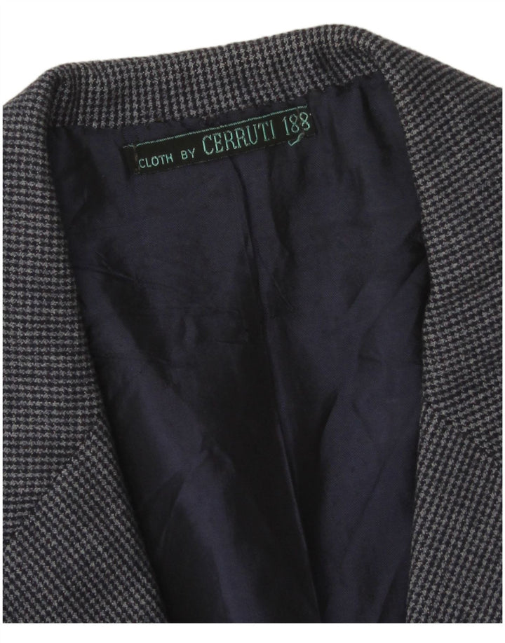 Cerruti 1881 Chaqueta tipo blazer de 2 botones para hombre UK 38 Medium Navy Blue Check