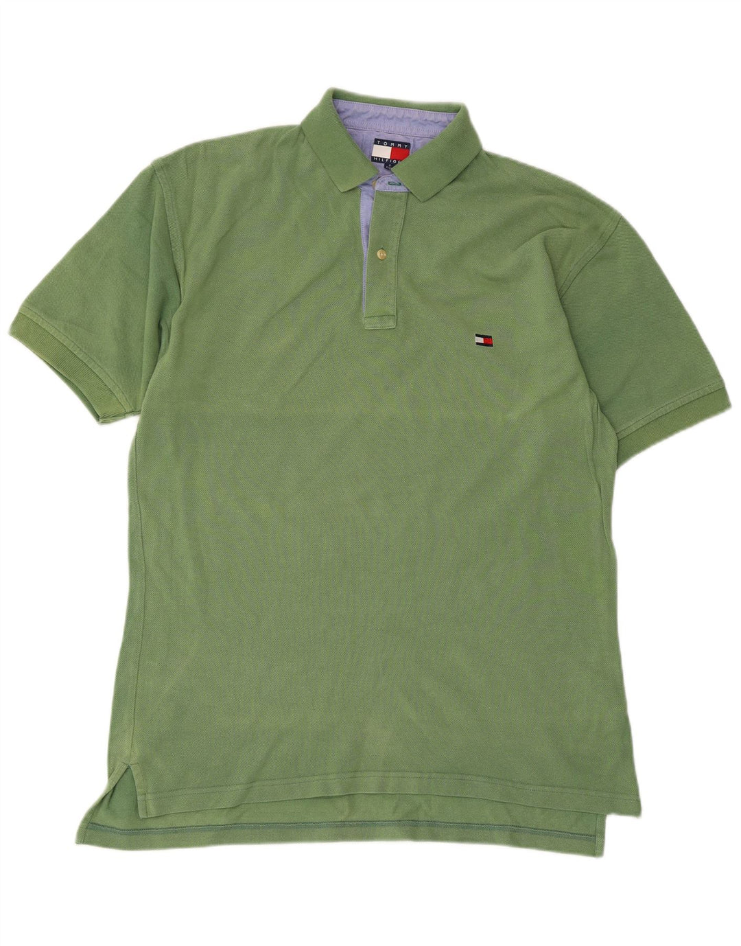 TOMMY HILFIGER Polo para hombre Small Green Cotton