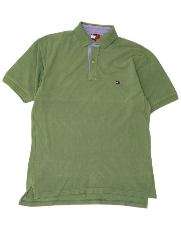 TOMMY HILFIGER Polo para hombre Small Green Cotton