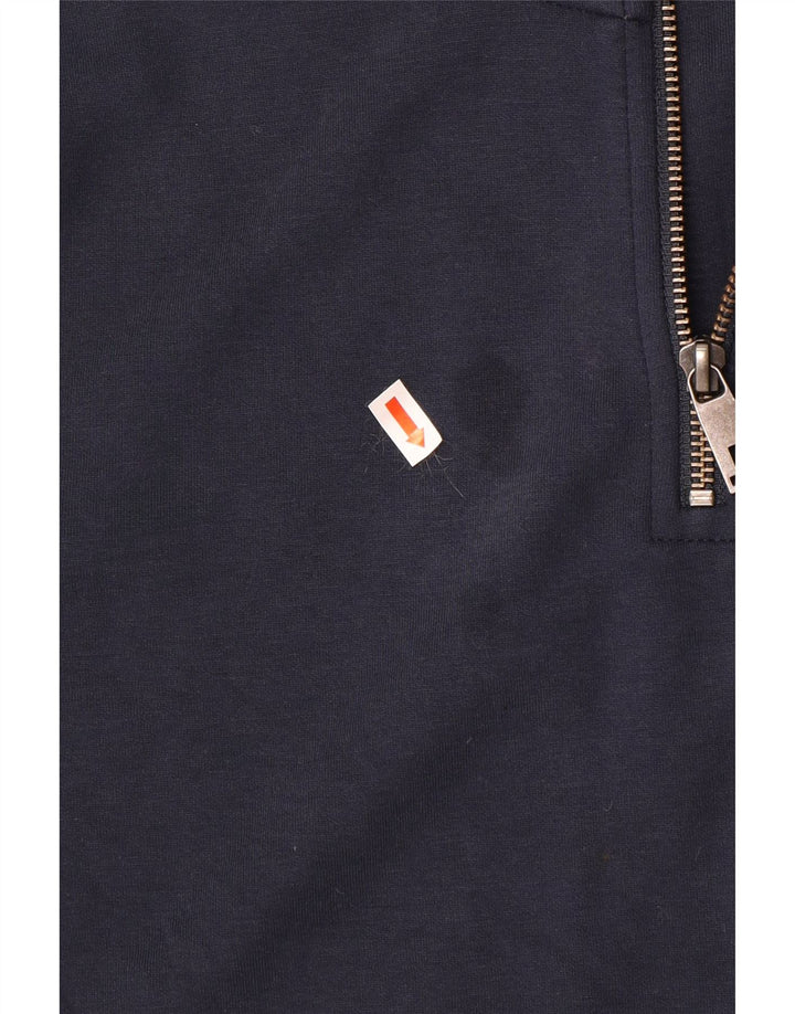 Ted Baker - Sudadera con cuello y cremallera para hombre, talla 3, algodón azul marino mediano