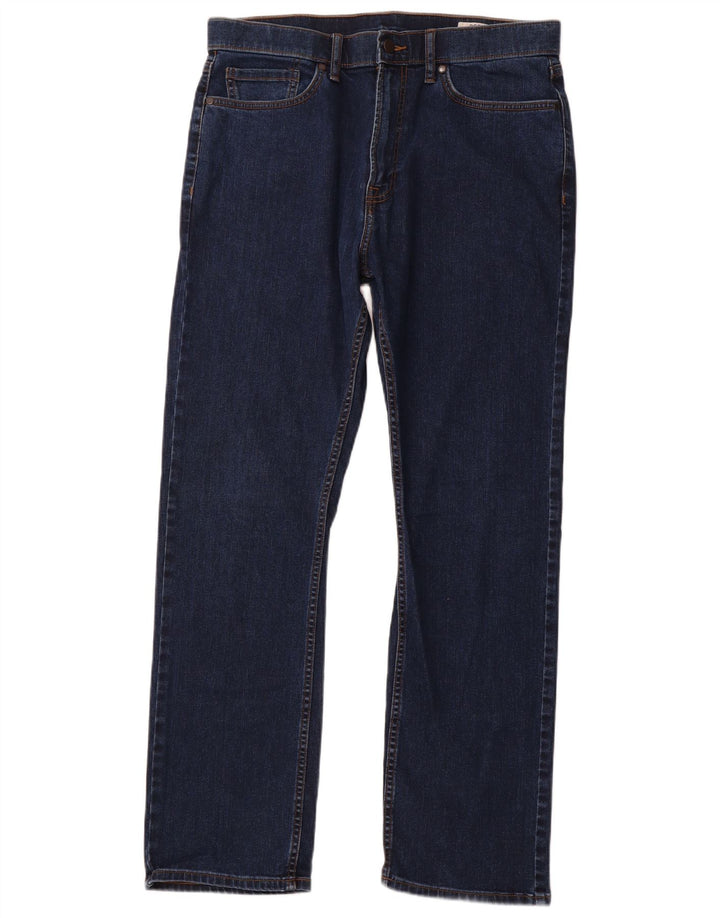 MARKS & SPENCER Vaqueros rectos regulares para hombre W34 L31 Algodón azul marino