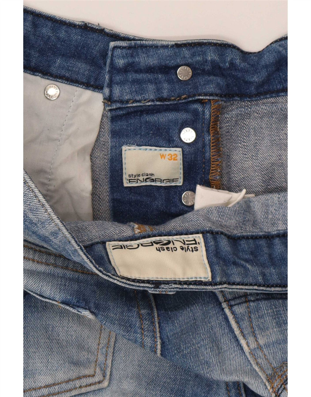 Pantalones cortos vaqueros Energie para hombre W32 Algodón azul medio