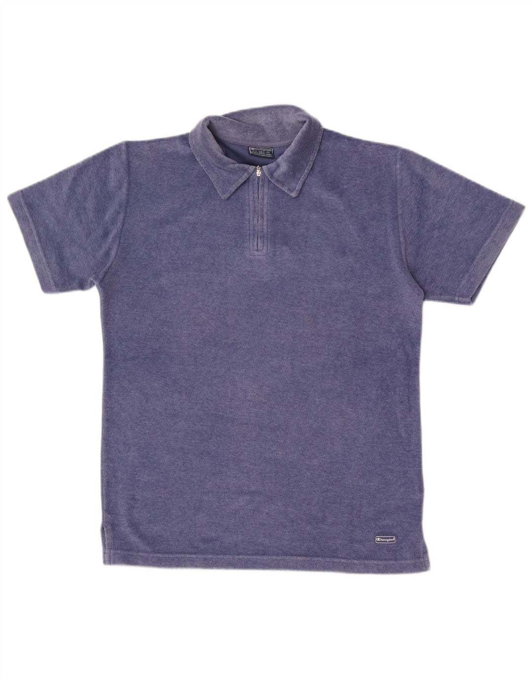 Champion Polo De Terciopelo Para Hombre Poliéster Azul Grande