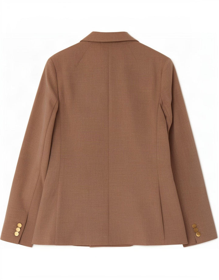 Marks & Spencer Chaqueta tipo blazer con doble botonadura para mujer UK 8 Small Beige
