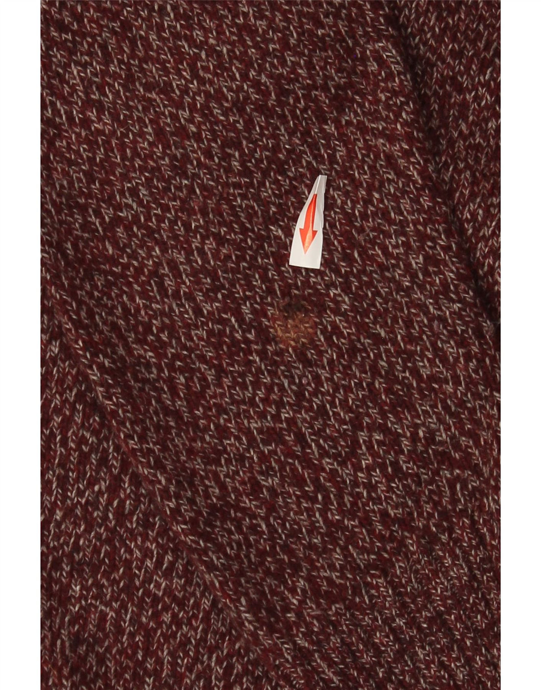 Barbour Jersey De Cuello Redondo Para Hombre De Lana Burdeos Medio