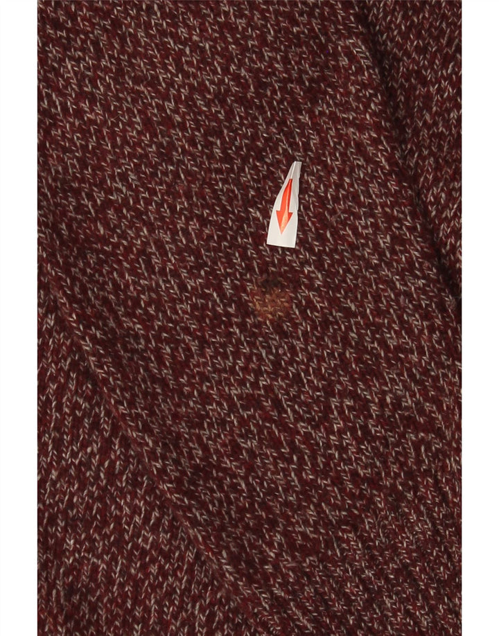 Barbour Jersey De Cuello Redondo Para Hombre De Lana Burdeos Medio