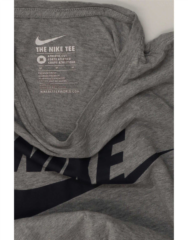 Nike Camiseta con gráfico de corte atlético para hombre Top gris medio moteado