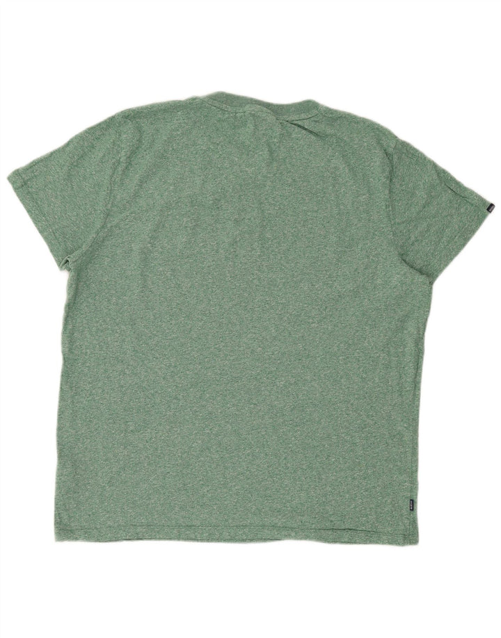 SUPERDRY Camiseta para hombre Top 2XL Algodón moteado verde
