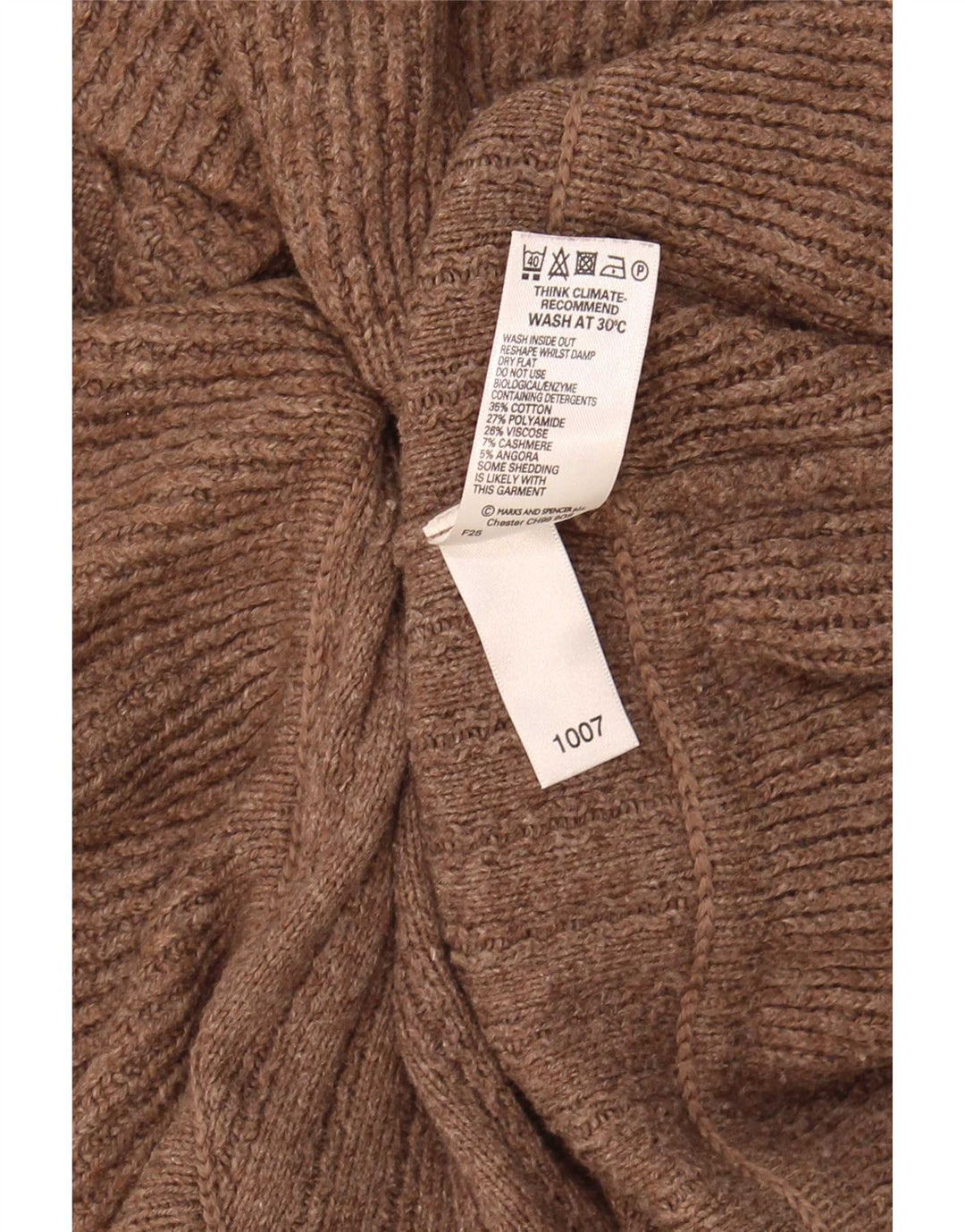 Marks & Spencer - Cárdigan para mujer (talla 40), algodón marrón medio