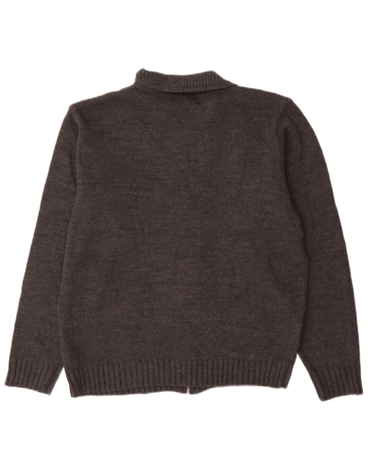Marks & Spencer Suéter tipo cárdigan de ajuste regular para hombre Acrílico gris grande