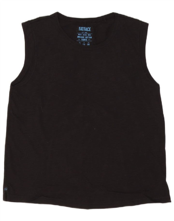 Camiseta sin mangas para mujer Fat Face UK 44 Grande Algodón negro