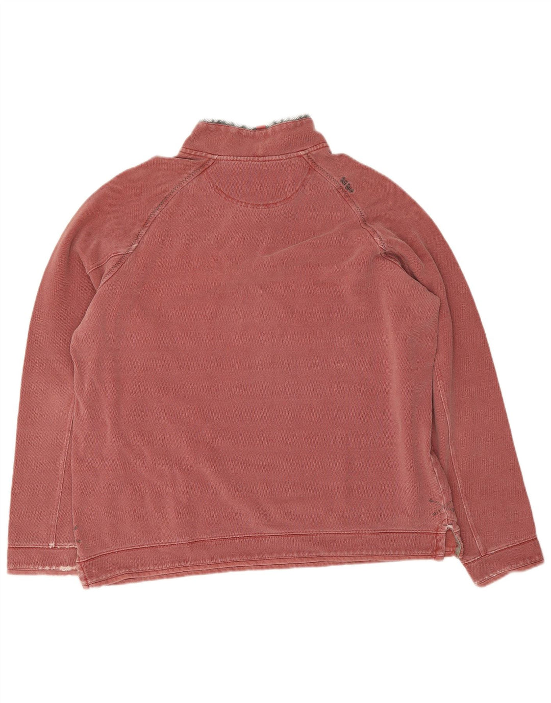 Sudadera con capucha y cuello con cremallera para hombre Fat Face Jersey grande de algodón rosa