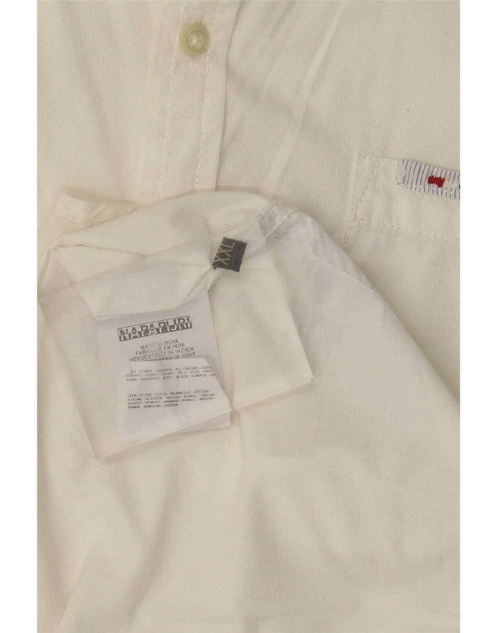 Napapijri Camisa Hombre 2XL Blanco Algodón