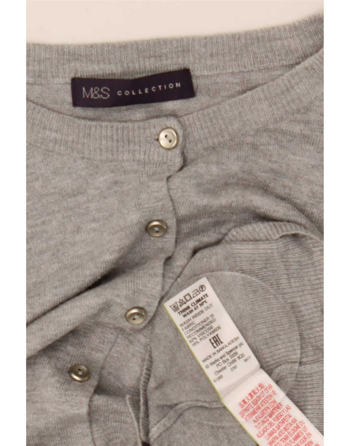 Marks & Spencer - Cárdigan para mujer, talla 40, viscosa gris medio