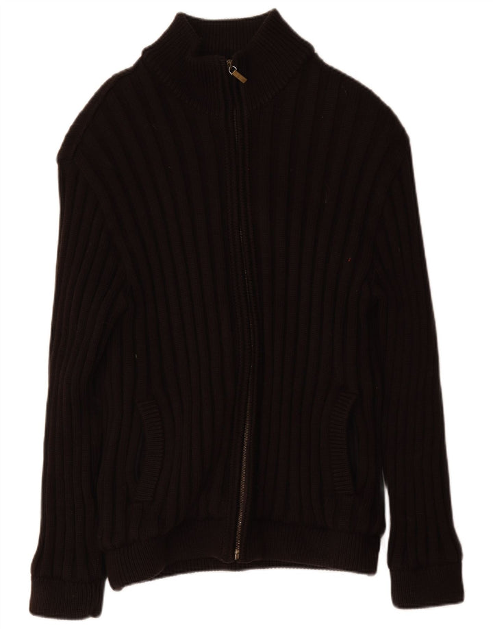 Amerigo Vespucci - Cárdigan con cremallera completa para hombre, talla grande, color marrón