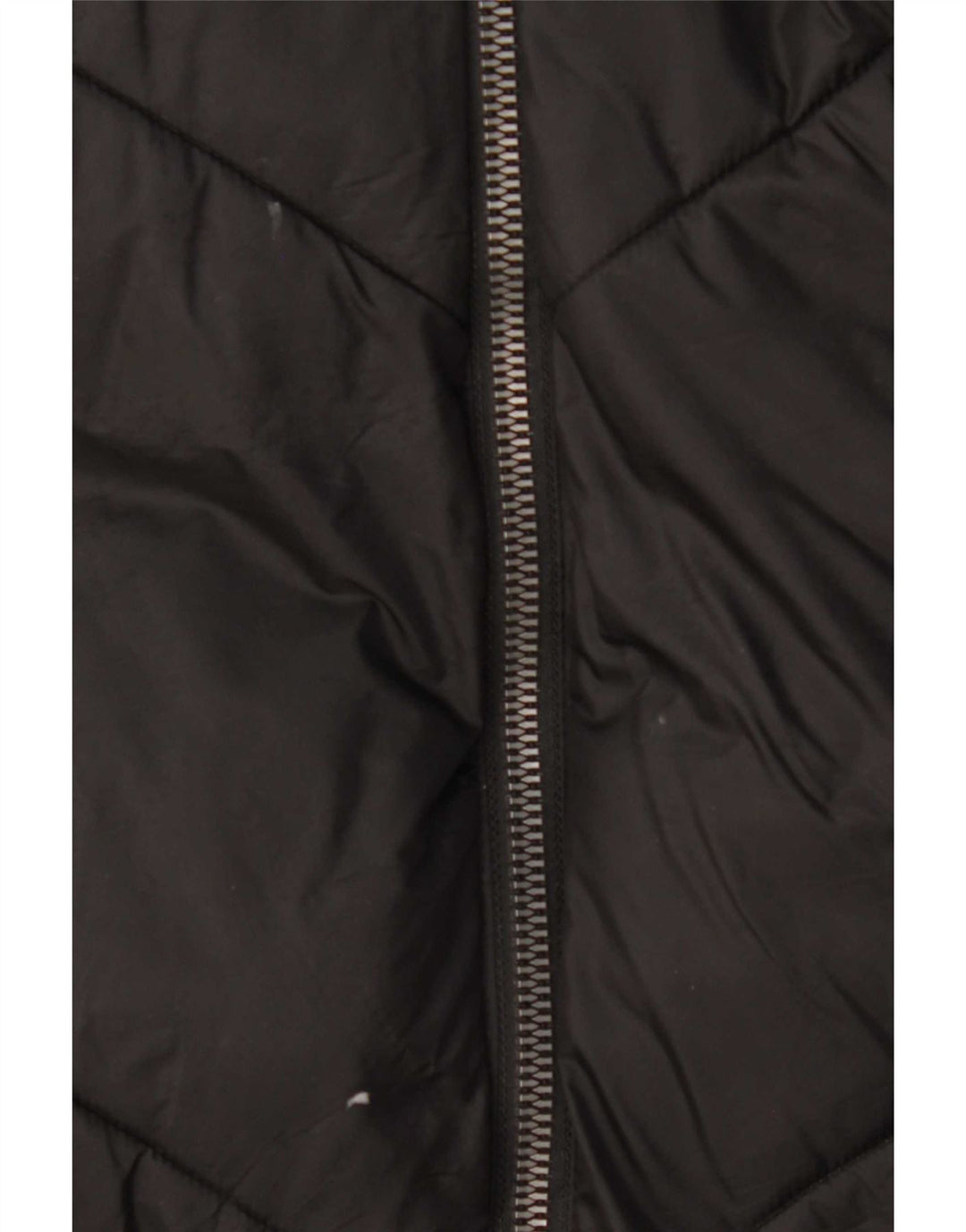 Zara Mujer Abrigo Acolchado Con Capucha UK 44 Medio Negro Poliéster