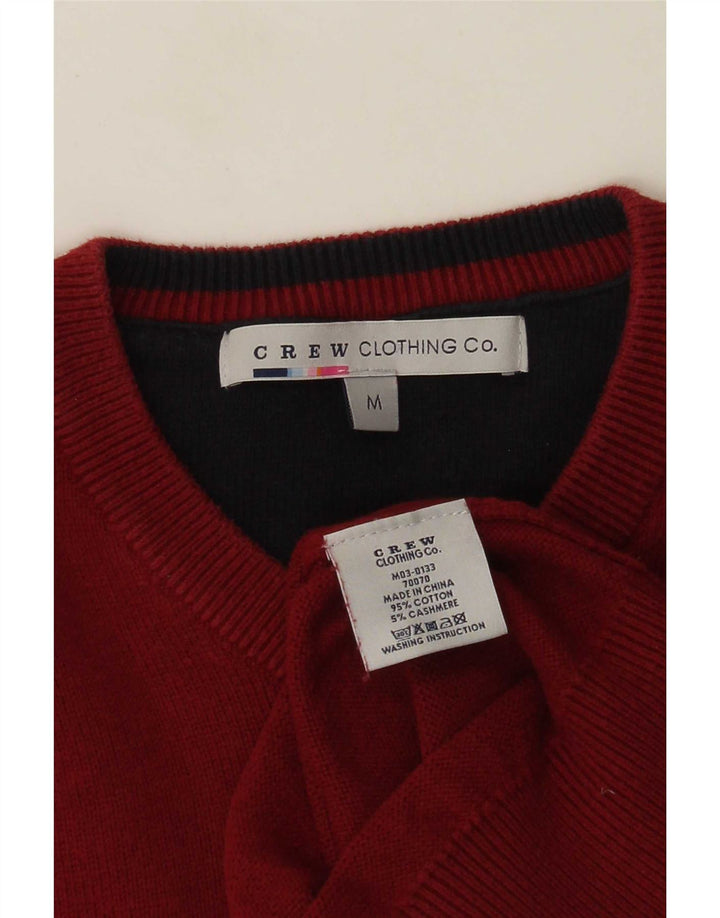 J. Crew Jersey con cuello en V para hombre de algodón rojo medio