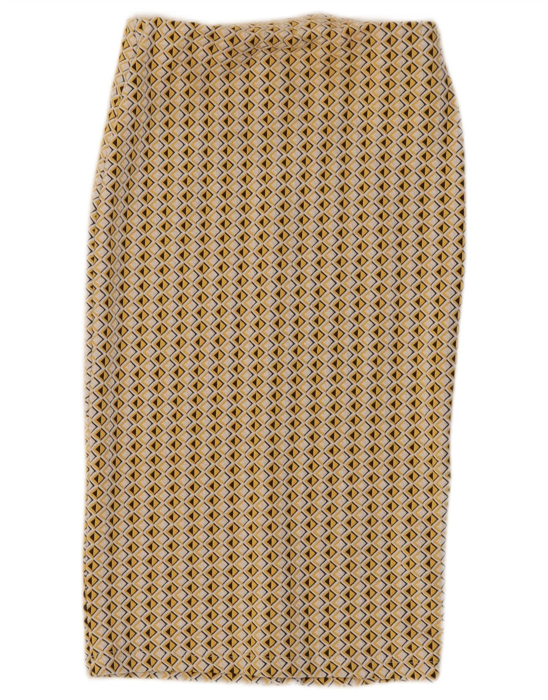 Falda Lápiz Zara Mujer W26 Algodón Geométrico Amarillo Pequeño