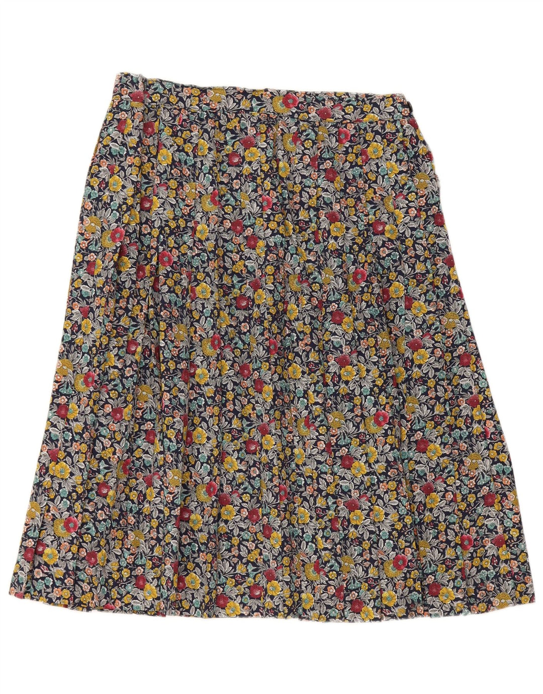VINTAGE Falda acampanada para mujer W28 Mediana Multicolor Floral