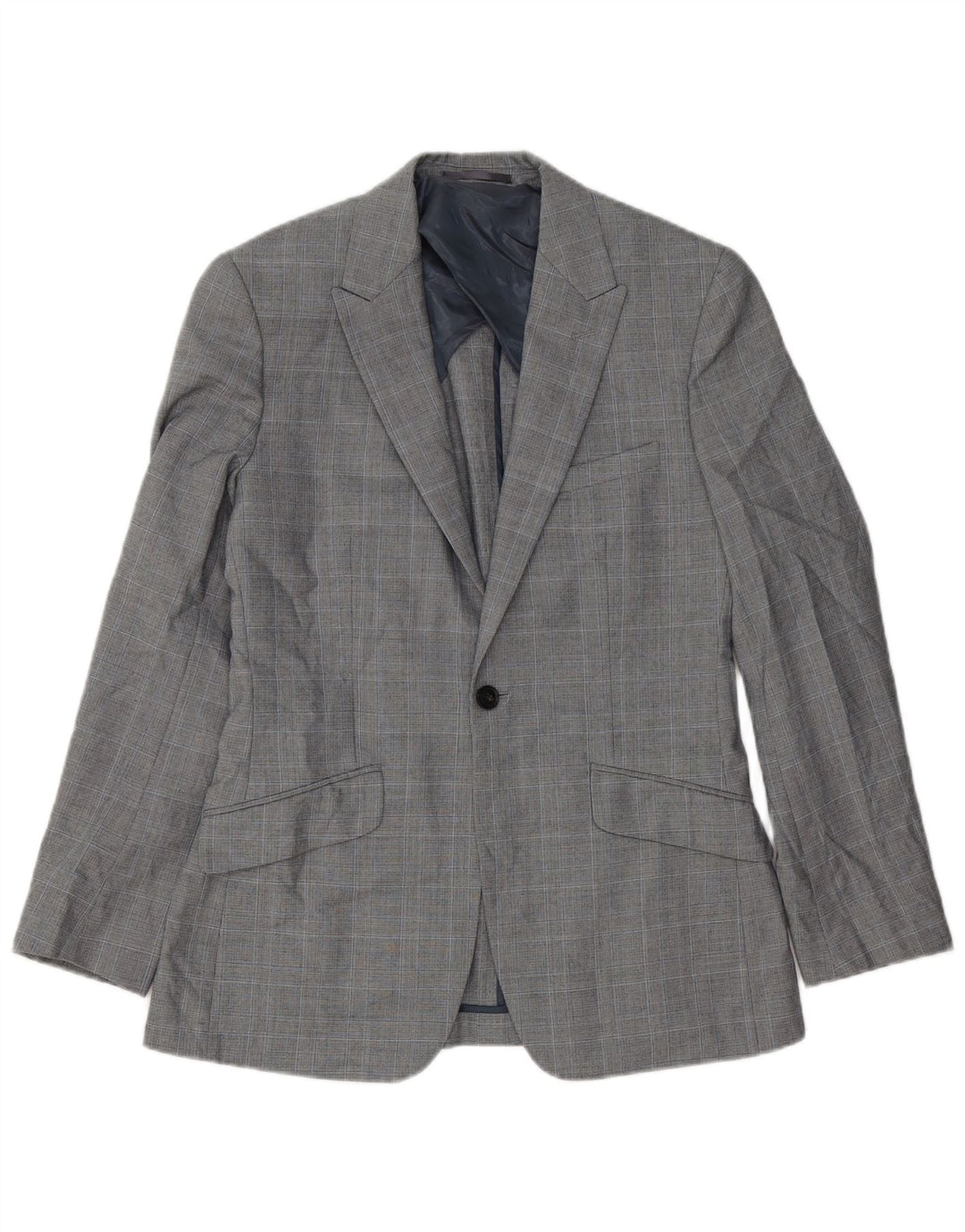 Reiss Chaqueta tipo blazer de 1 botón para hombre UK 36 Small Grey Check