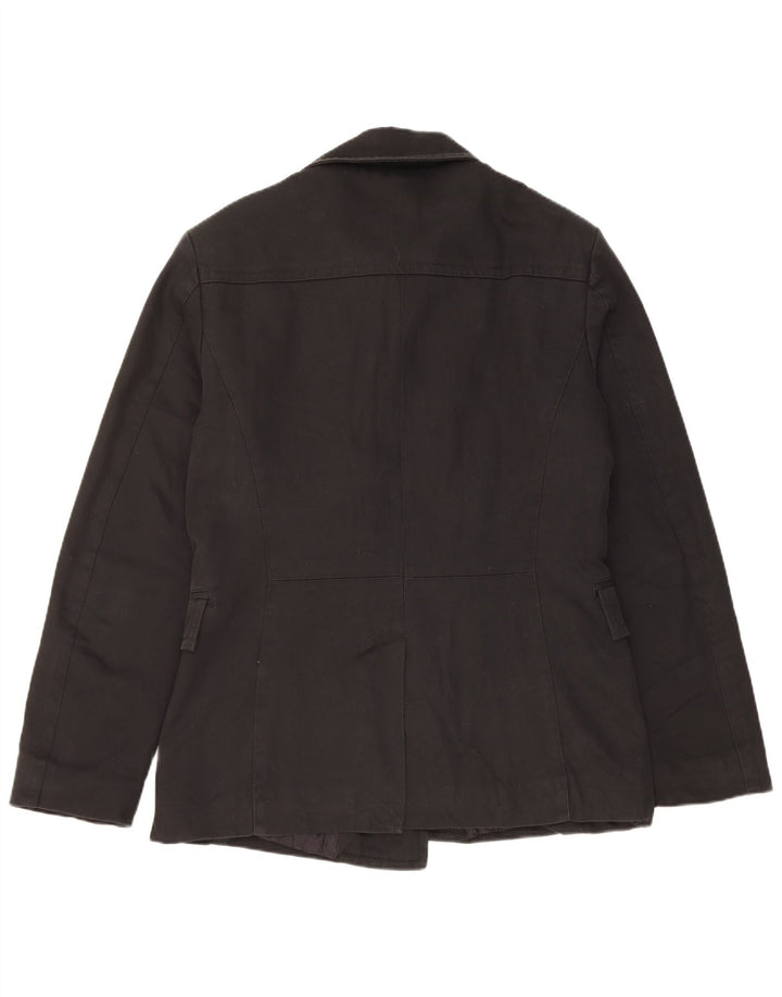 Bikkembergs Chaqueta tipo blazer con doble botonadura para mujer IT 50 XL Algodón negro