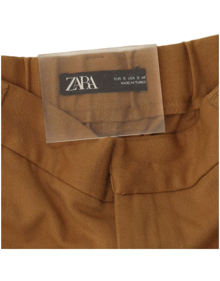 Zara Mujer Pantalones Cortos Pequeños W26 L24 Marrón