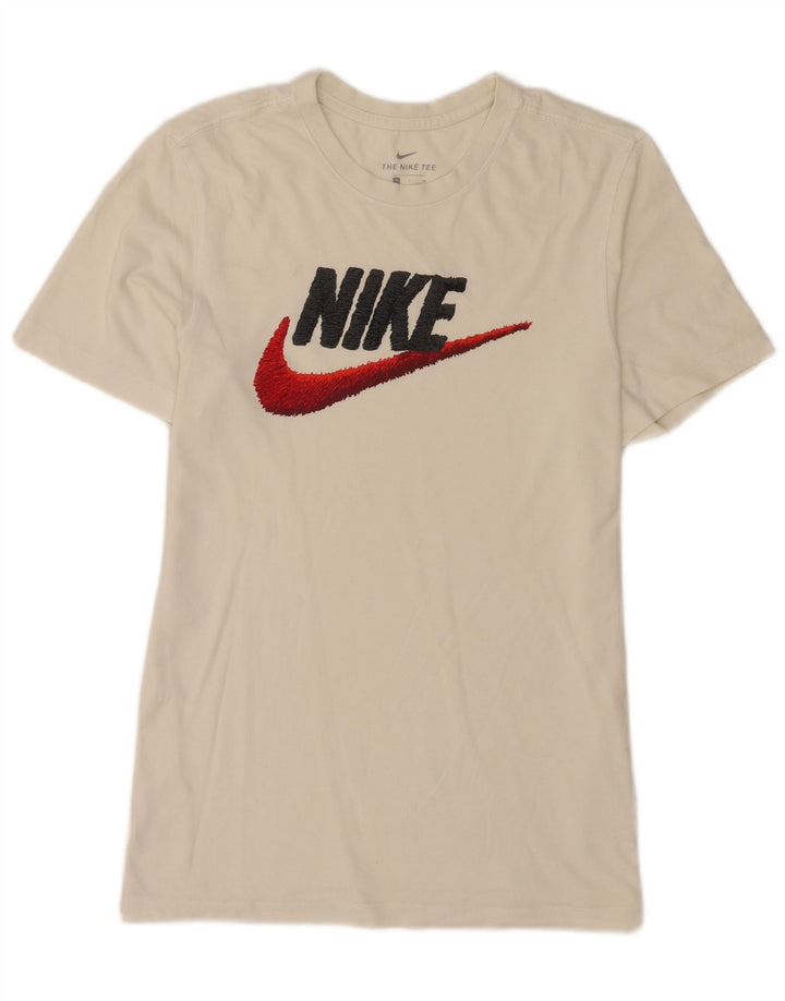 Nike - Camiseta gráfica para hombre, talla pequeña, algodón blanco