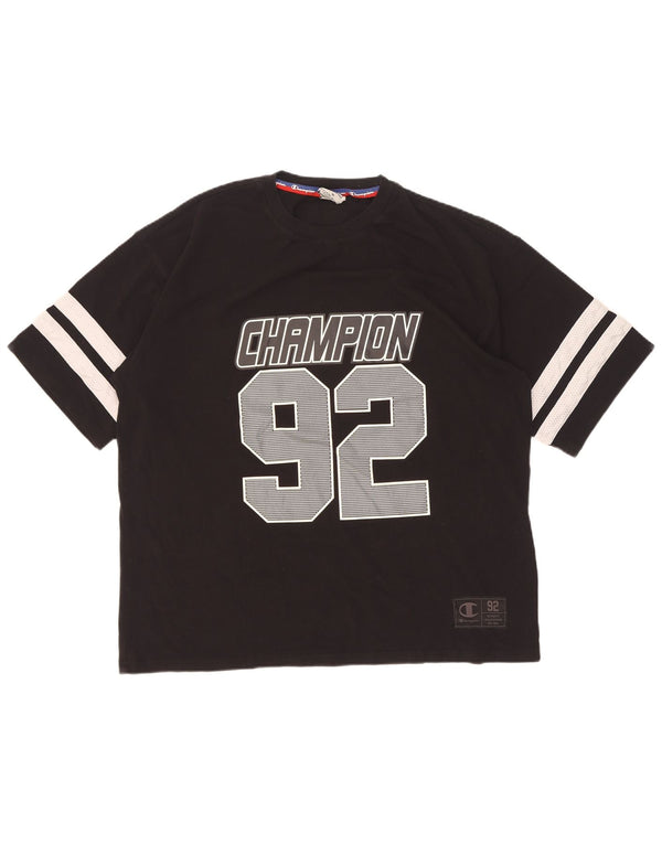 Champion Camiseta Gráfica para Hombre Top Mediano Negro