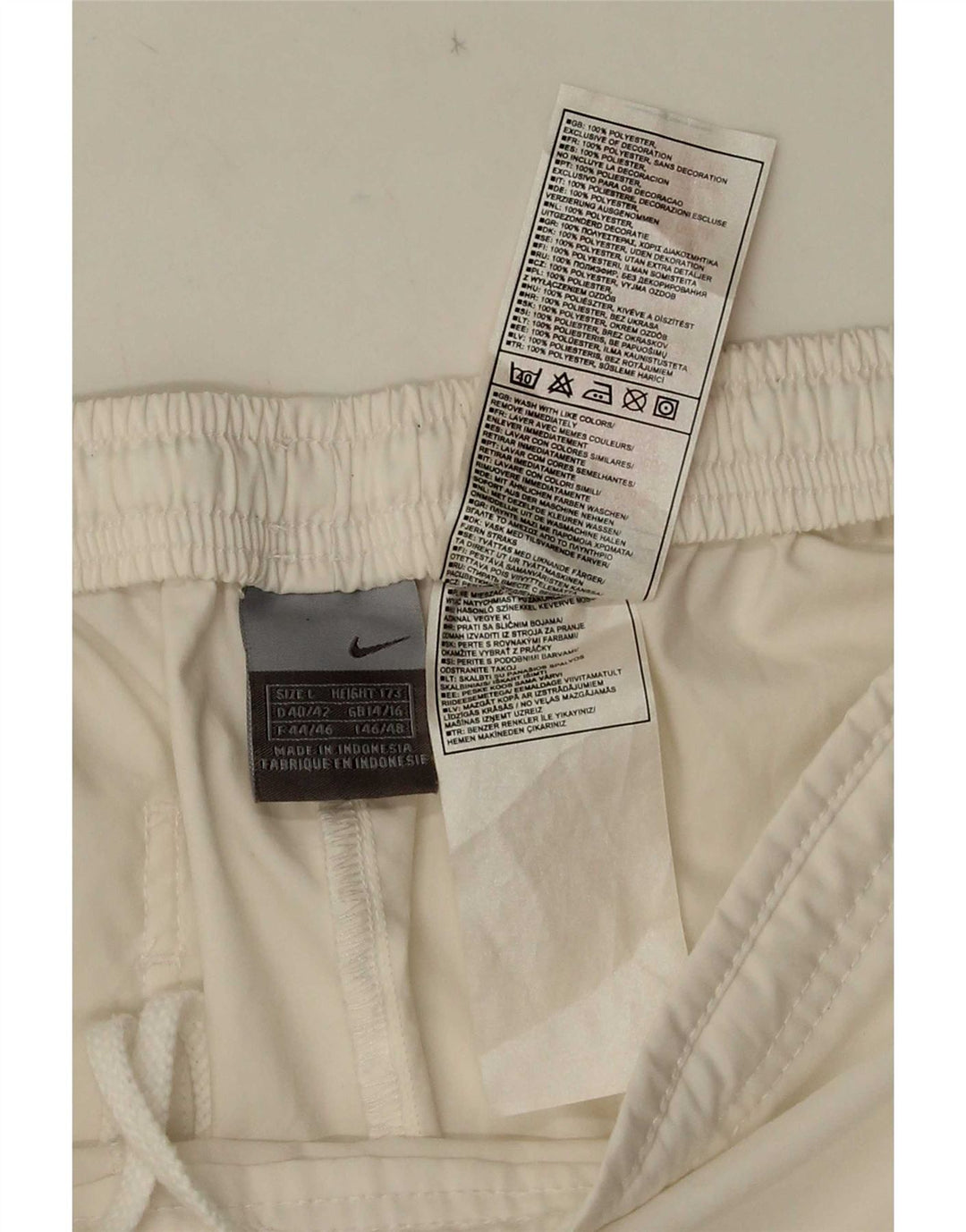 Nike Pantalones cortos deportivos para mujer UK 14/16 Grande Blanco Poliéster