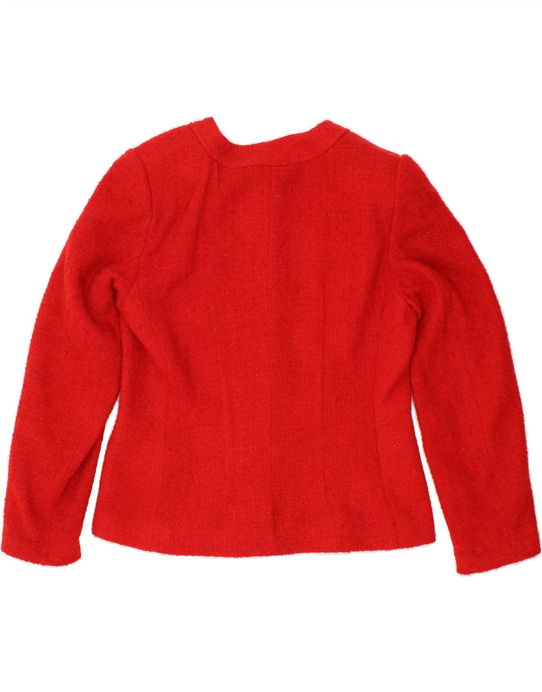 VINTAGE Womens Blazer Jacket IT 46 Large Red Acrylic Vintage Vintage and Second-Hand Vintage from Messina Hembry 