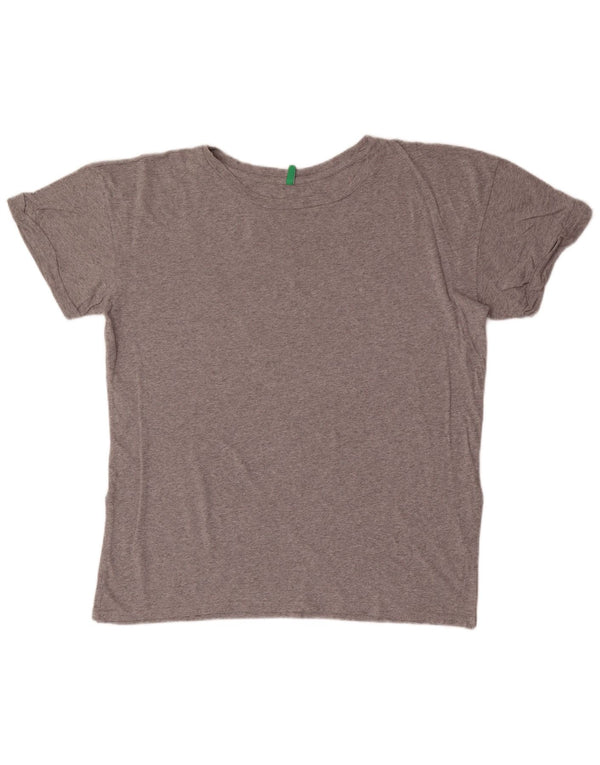 Camiseta Benetton Mujer ES 40 XL Gris Moteado