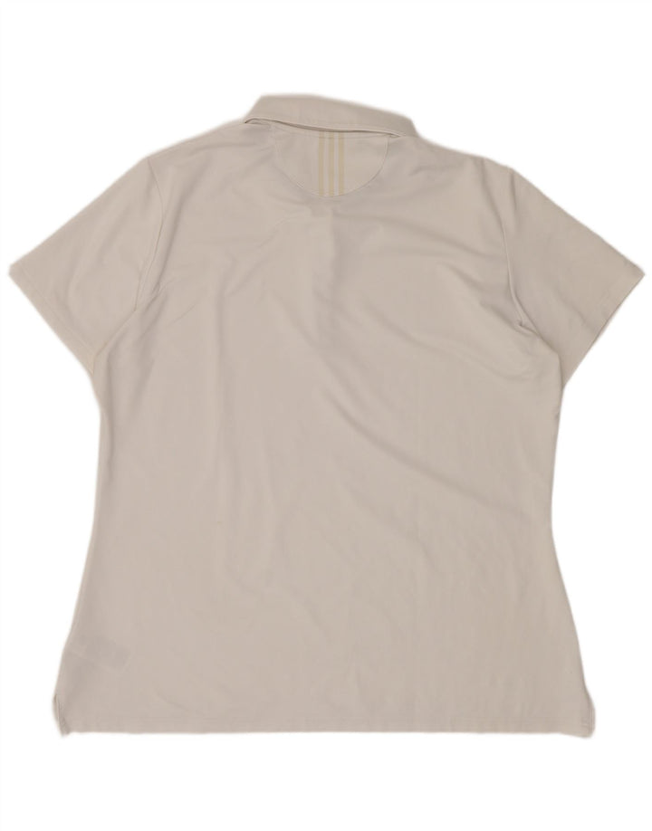 Adidas Polo Mujer UK 40 XL Poliéster Blanco