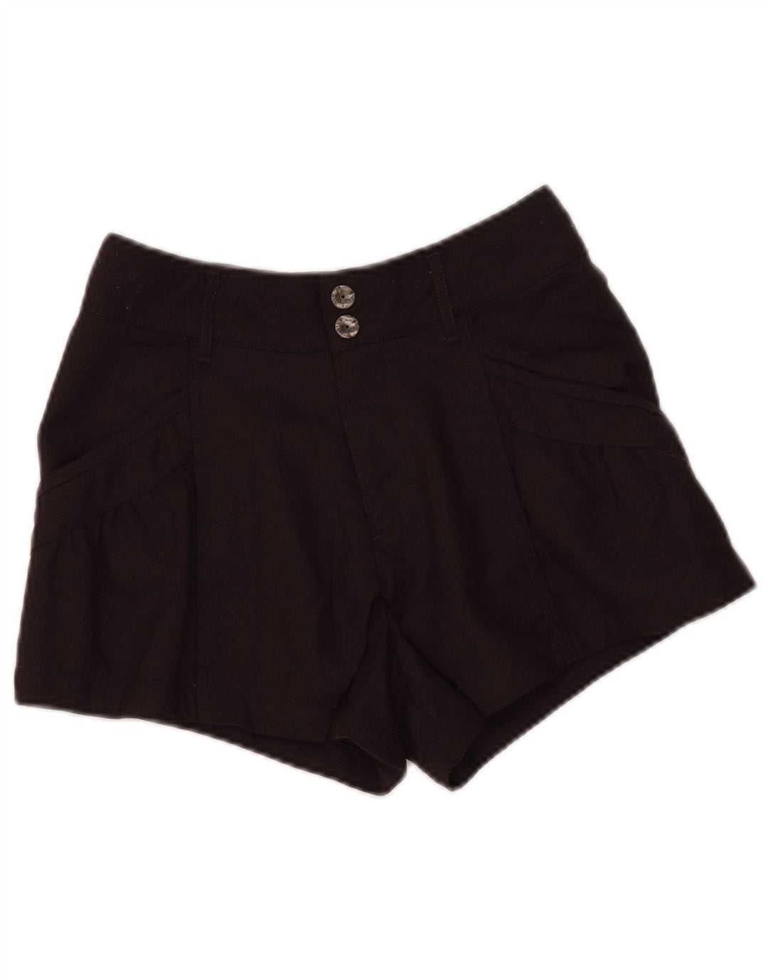 DIESEL Pantalones Cortos Casuales De Talle Alto W28 Lana Marrón Medio