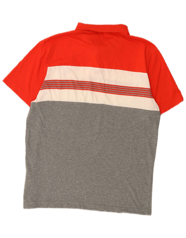 Polo Puma Hombre XL Algodón Color Block Rojo