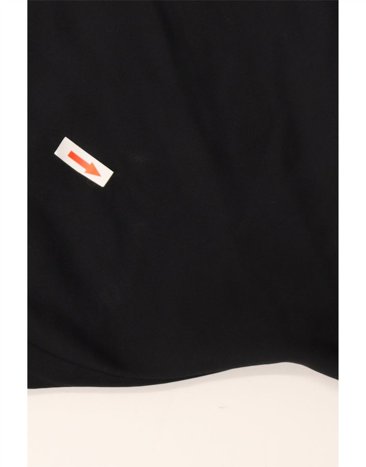 NIKE Hombre Dri Fit Zip Neck Pullover Chándal Top Mediano Negro Colorblock