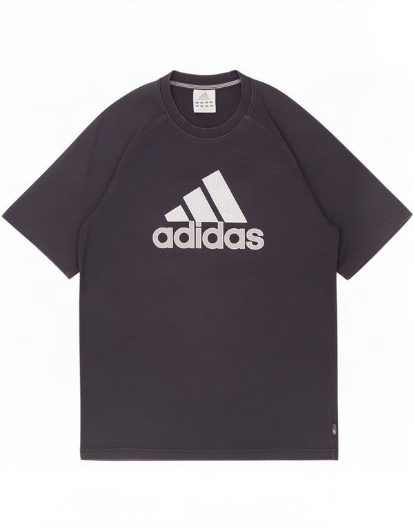 Adidas Hombre Camiseta Gráfica Top Medio Azul Marino Algodón